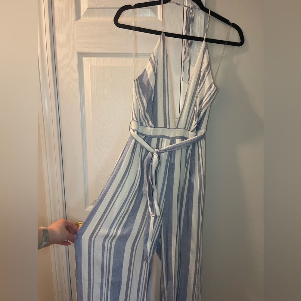 Blue & white jumpsuit